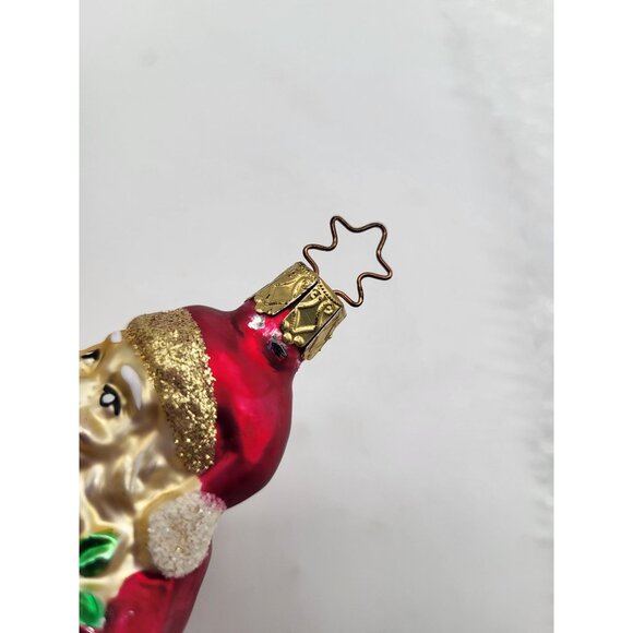 Vintage 1998 Inge Glas Bountiful Santa Blown Glass Ornament Holiday Christmas - Picture 11 of 11